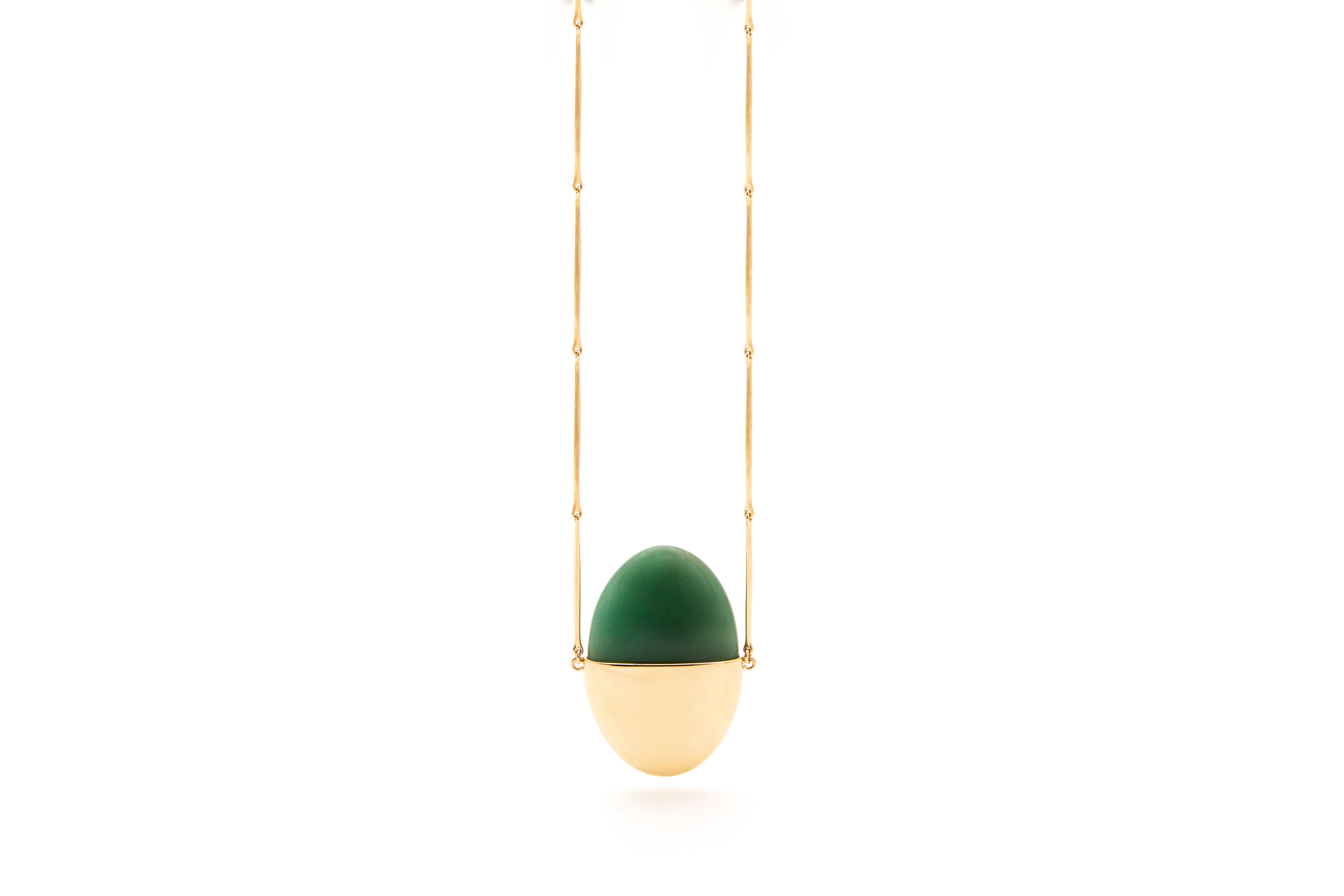 A Beautiful Life Pendant, Yellow Gold and Aventurine. Image: Courtesy of J Rabun