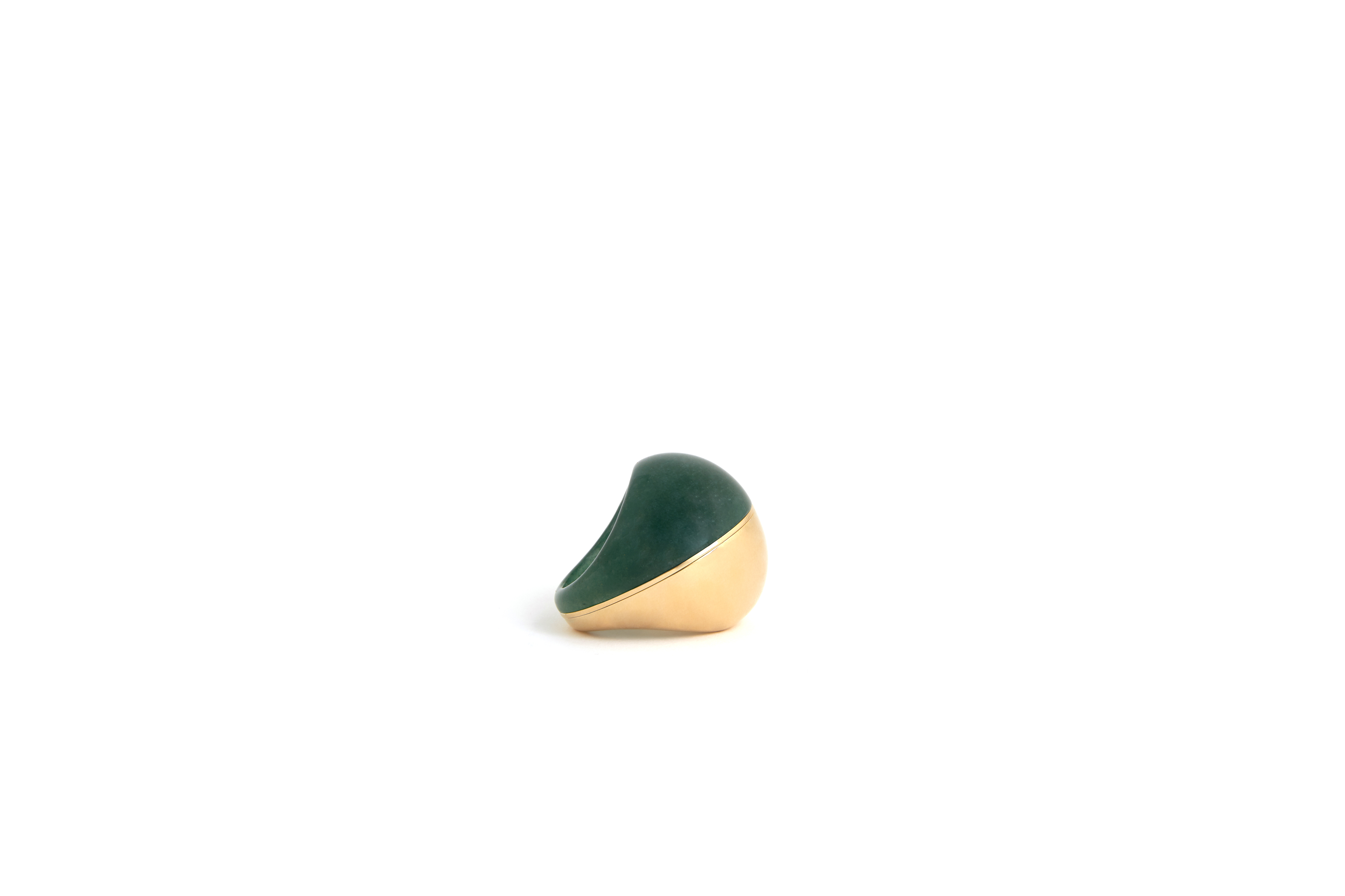 A Beautiful Life Ring, Yellow Gold and Aventurine. Image Courtesy of J Rabun