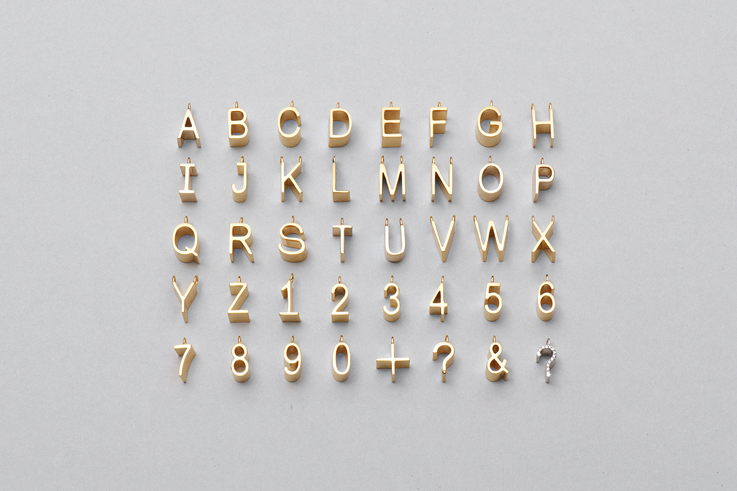 Alphabet Series in 18kt Yellow Gold. Image Courtesy of J Rabun