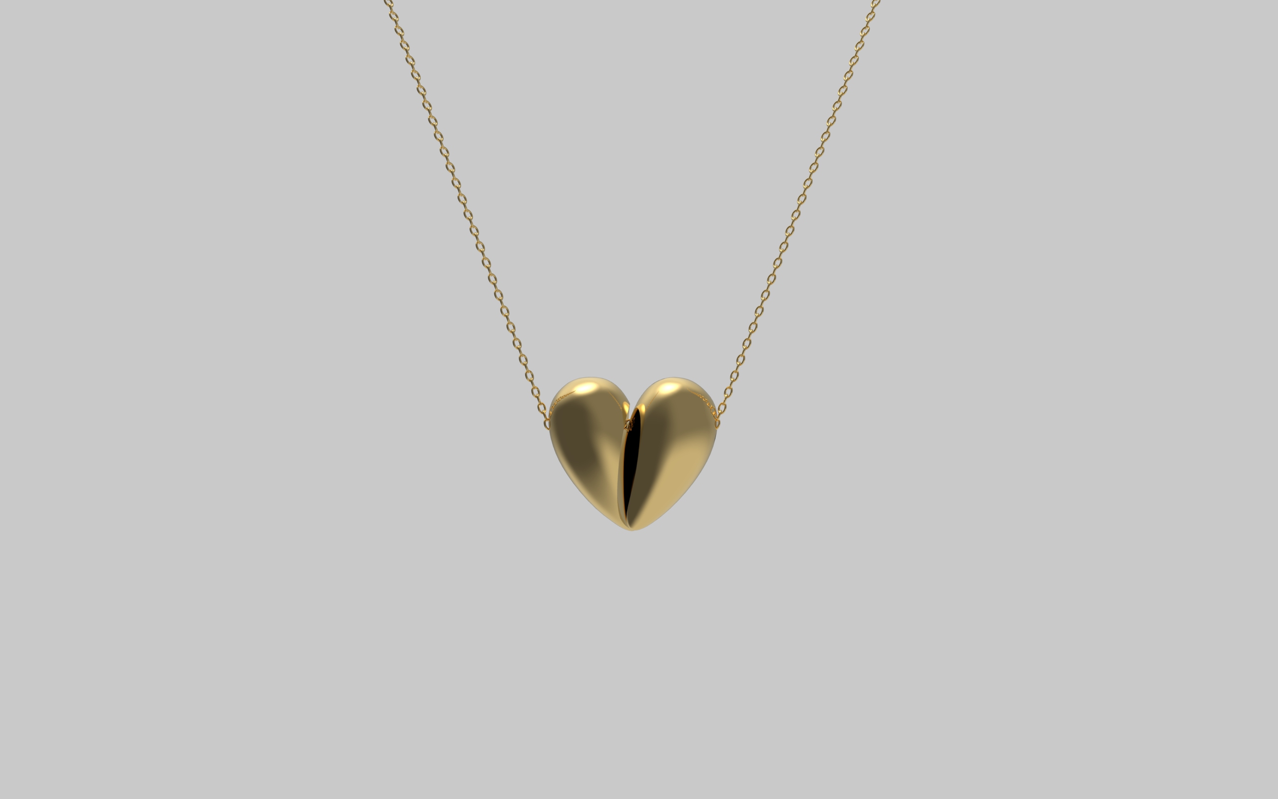 Black Love Pendant in 18kt Yellow Gold. Image Courtesy of J Rabun