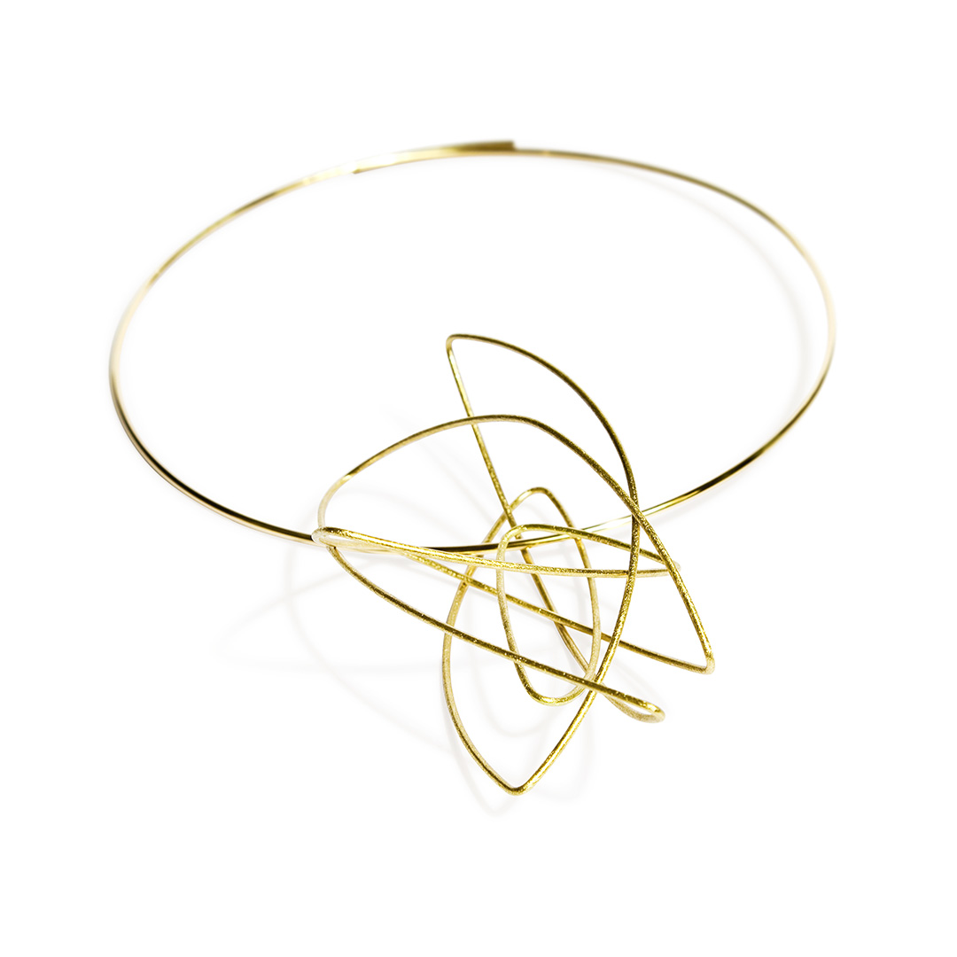 Chaos Neck Piece in Fairtrade Gold. Image Courtesy of U Decker