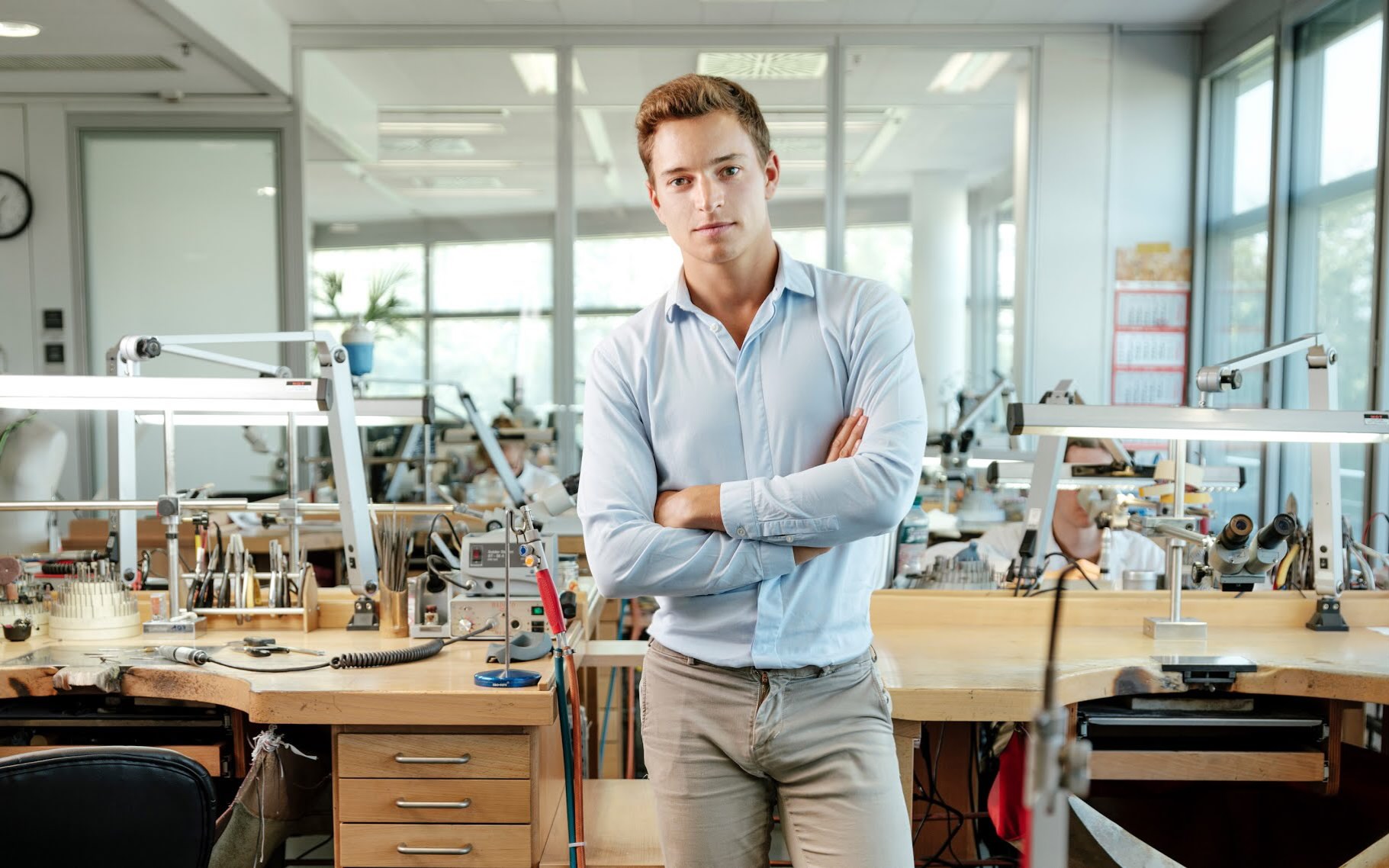 Emmanuel Tarpin in his atelier. Image Courtesy of E. Tarpin