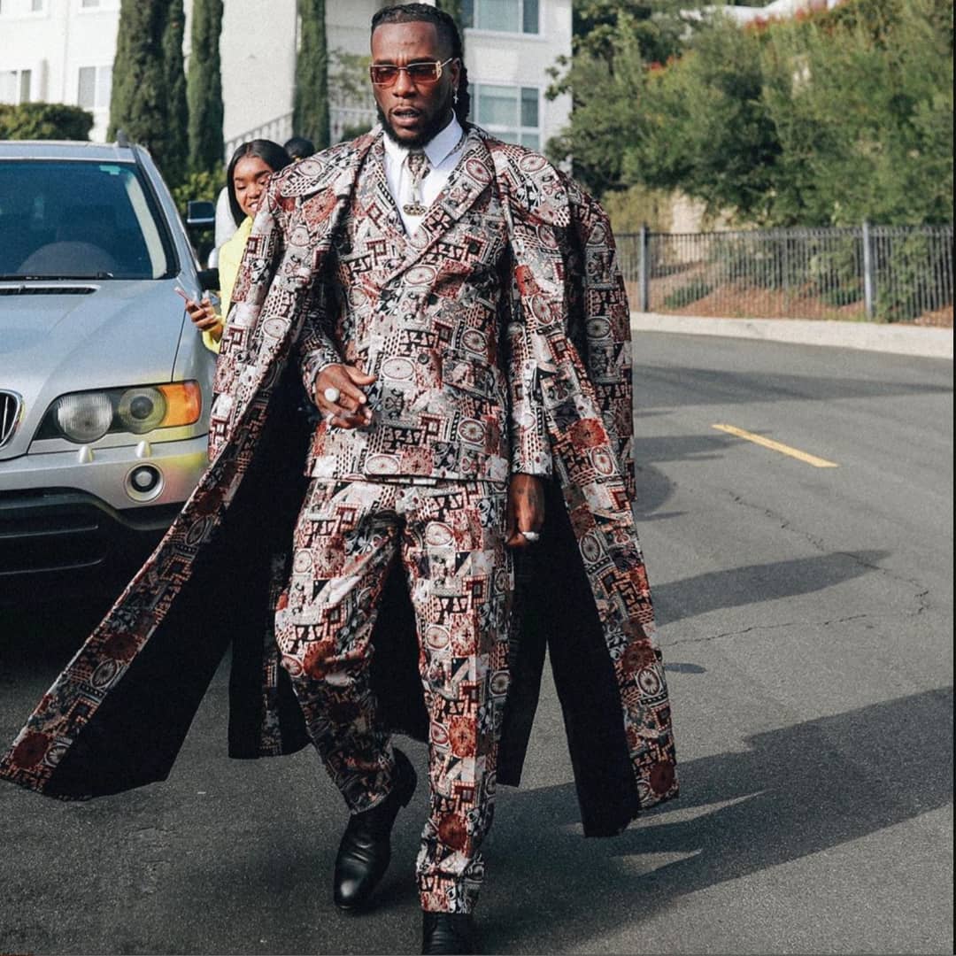 Burna Boy in Custom Tokyo James. IImage: Courtesy of I T James