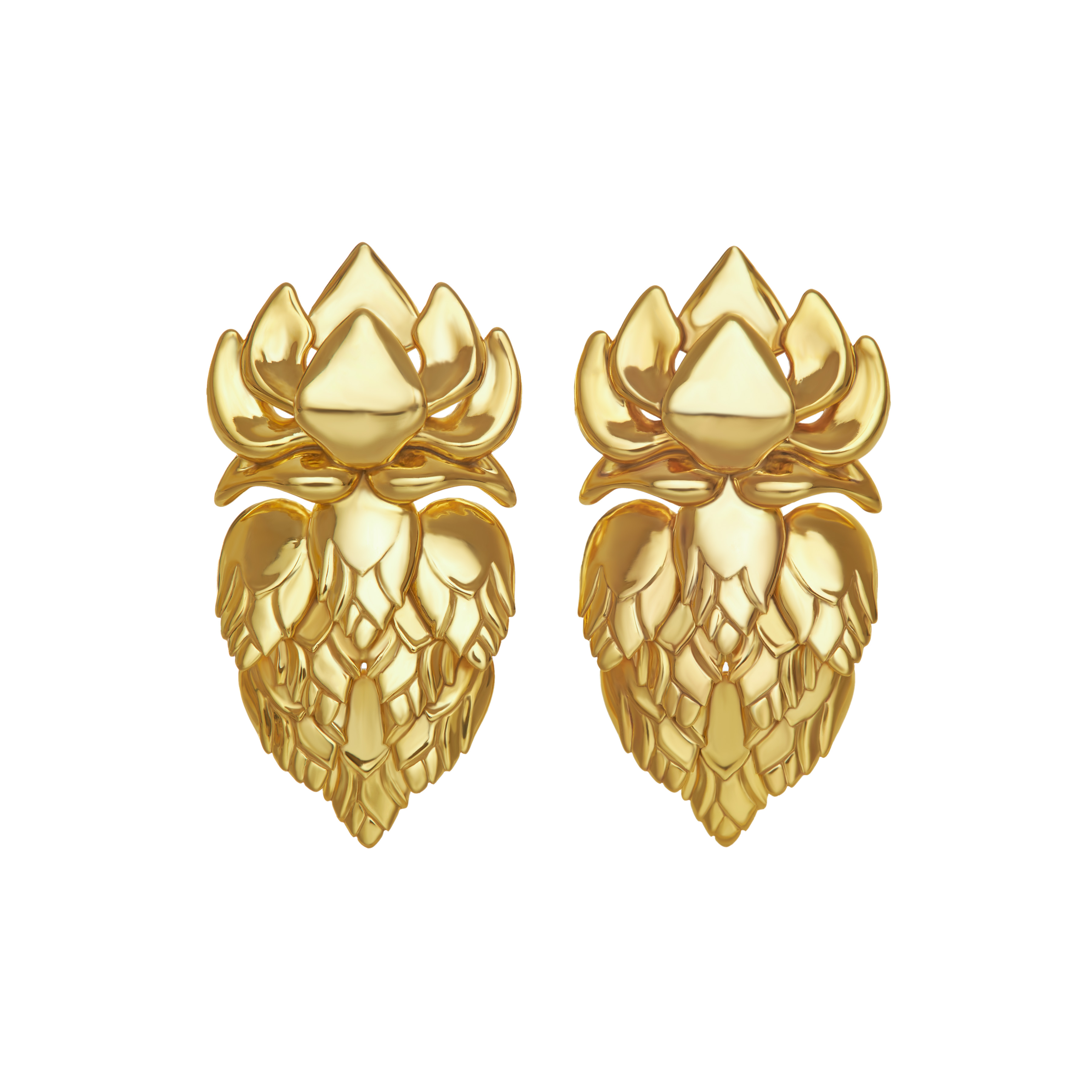 Phkachhouck 1.0 Earrings in 18kt Yellow Gold, Image Courtesy of EdoEyen