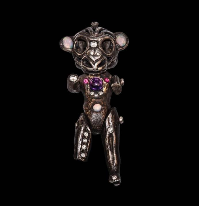 Space Monkey, Opals, Amethysts and Black and White Diamonds. Image Courtesy of Castro NYC