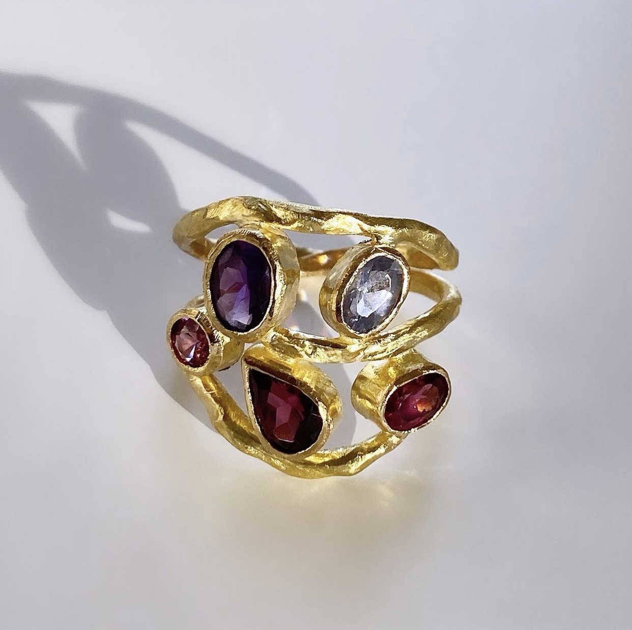 Bespoke Ring Using Client's Own Heirloom Gemstones. Image Courtesy of S Faurschou